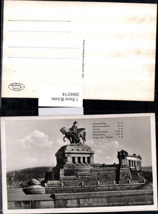 2004574,Koblenz am Rhein Denkmal Kaiser Wilhelm 1 am Deutschen Eck