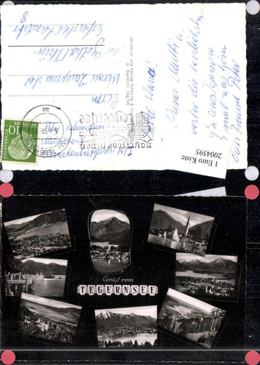 2004595,Tegernsee Totale Seilbahn Segelboote Boot Schloss Mehrbildkarte