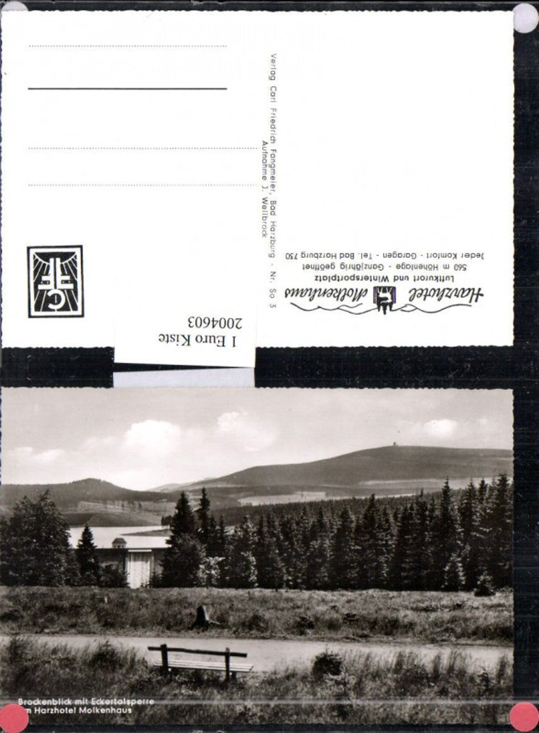 2004603,Bad Harzburg Brockenblick m. Eckertalsperre am Harzhotel Molkenhaus