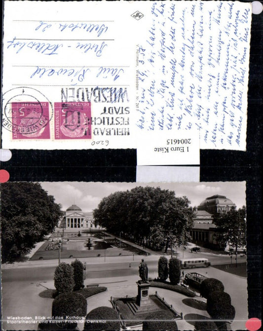 2004615,Wiesbaden Blick auf d. Kurhaus Staatstheater u. Kaiser-Friedrich-Denkmal