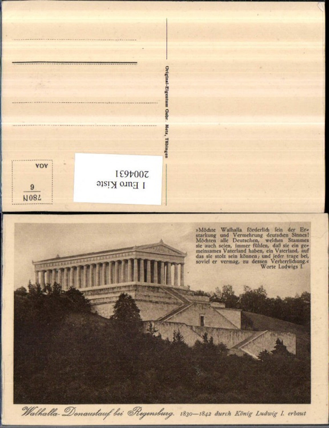 2004631,Walhalla-Donaustauf b. Regensburg Text