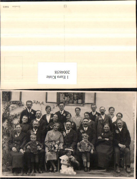 2004658,Foto AK Hochzeitsfoto Hochzeit Gruppenfoto