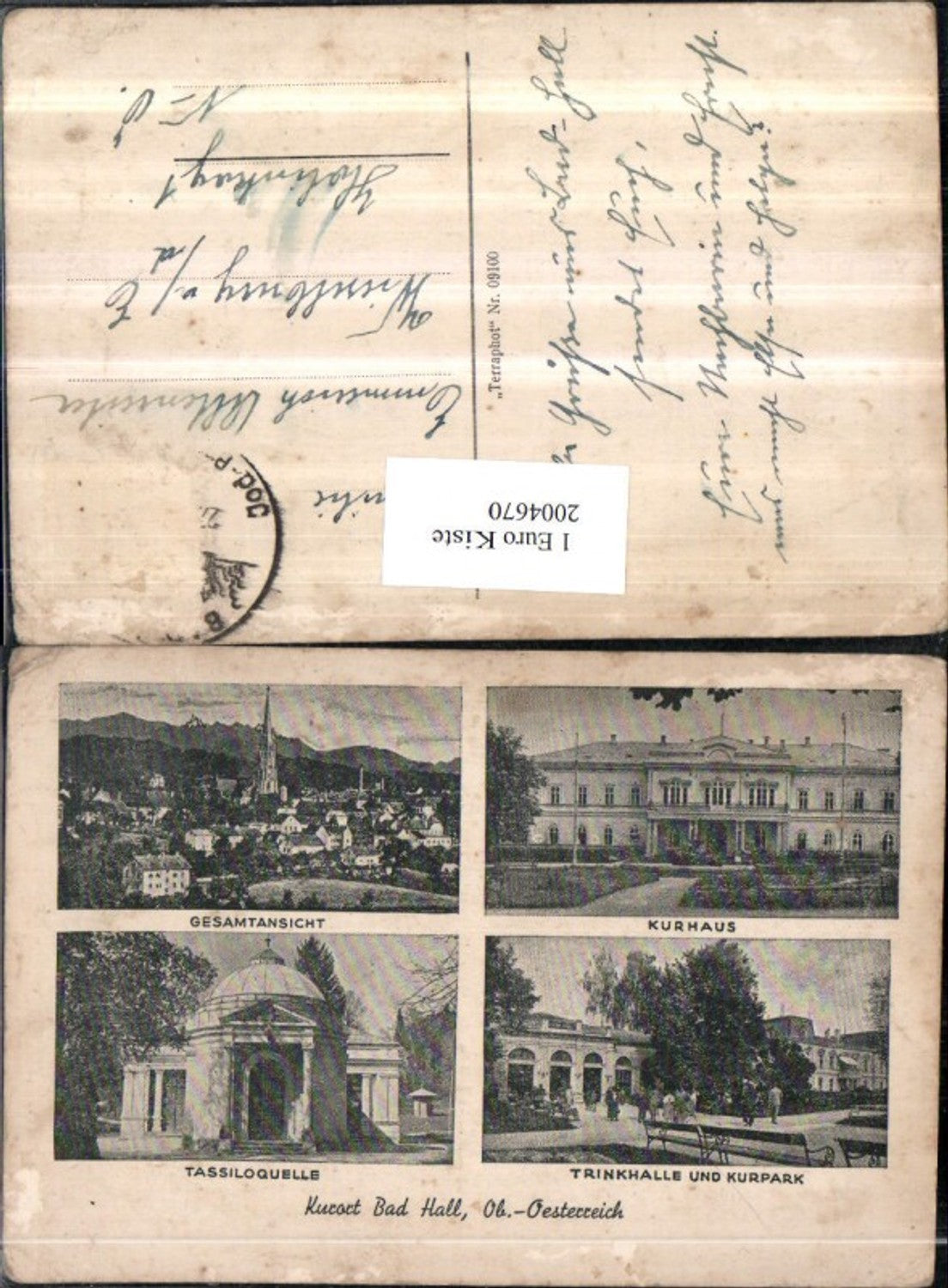 2004670,Bad Hall Totale Kurhaus Trinkhalle u. Kurpark Tassiloquelle Mehrbildkarte