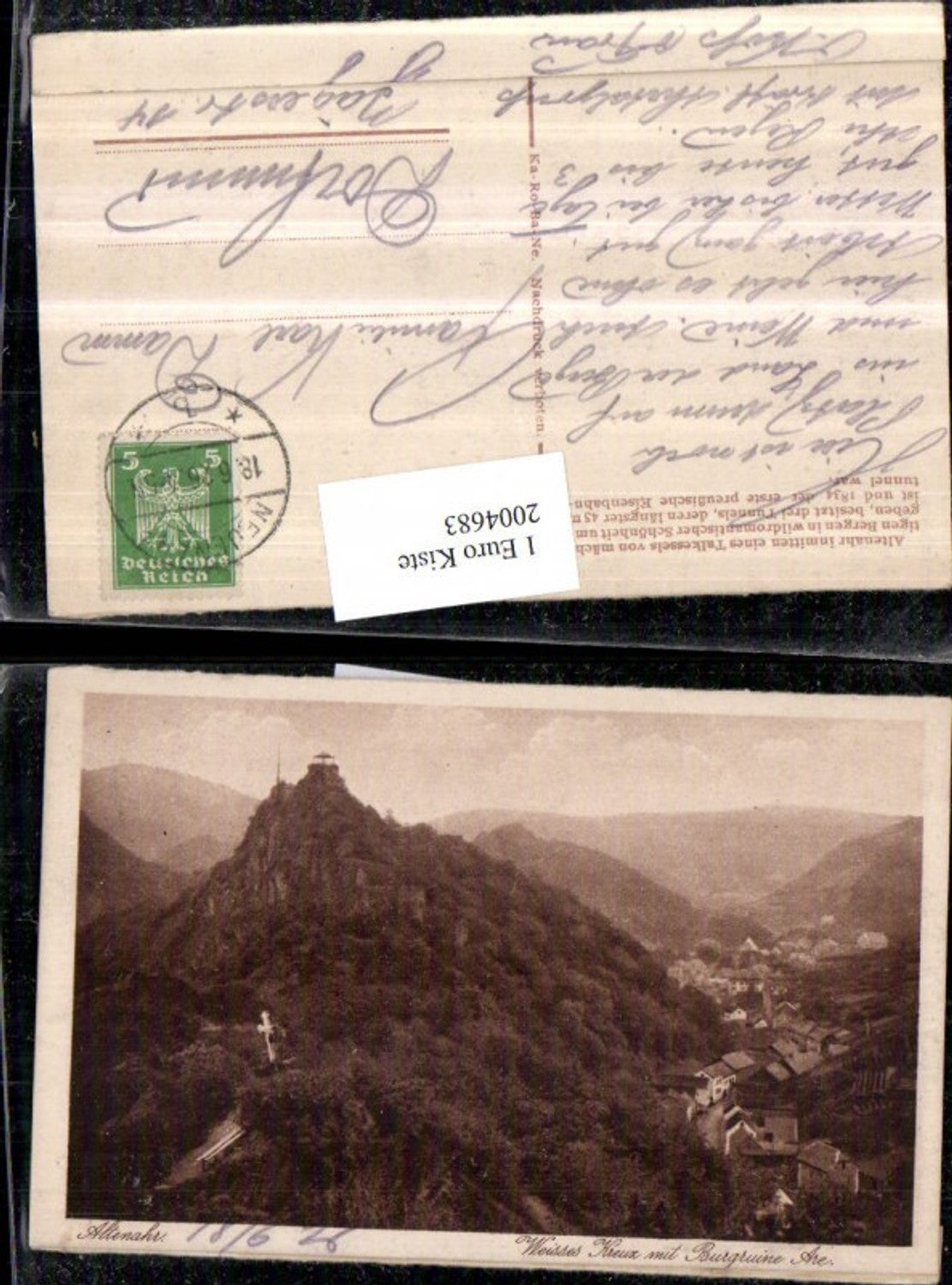 2004683,Altenahr Totale Weißes Kreuz m. Burgruine Are