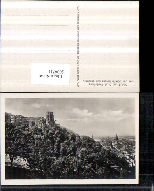 2004711,Heidelberg Teilansicht m. Schloss v. d. Scheffelterrasse