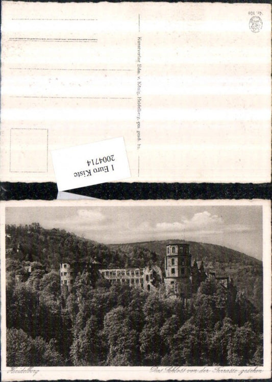 2004714,Heidelberg Das Schloss v. d. Terrasse gesehen