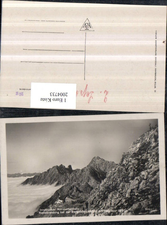 2004733,Innsbrucker Nordkettenbahn Nebelbrandung b. d. Bergstation m. Hafelekar
