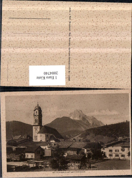 2004740,Mittenwald Teilansicht Kirche m. Wetterstein