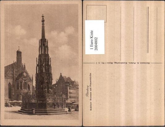 2004802,Nürnberg Schöner Brunnen m. Frauenkirche Kirche