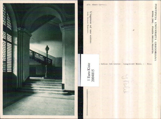 2004815,Roma Rom Piazza della Pilotta Palast L'ingresso ad uno scaione