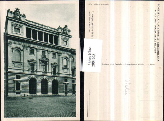 2004902,Roma Rom Piazza della Pilotta Il corpo centrale della facciata Hausansicht