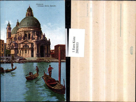 2005033,Venezia Venedig Chiesa della Salute Kirche Gondeln