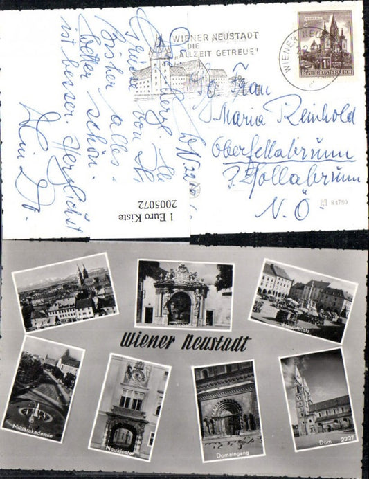 2005072,Wiener Neustadt Totale Probsttor Hauptplatz Dom Neukloster Militärakademie Mehrbildkarte
