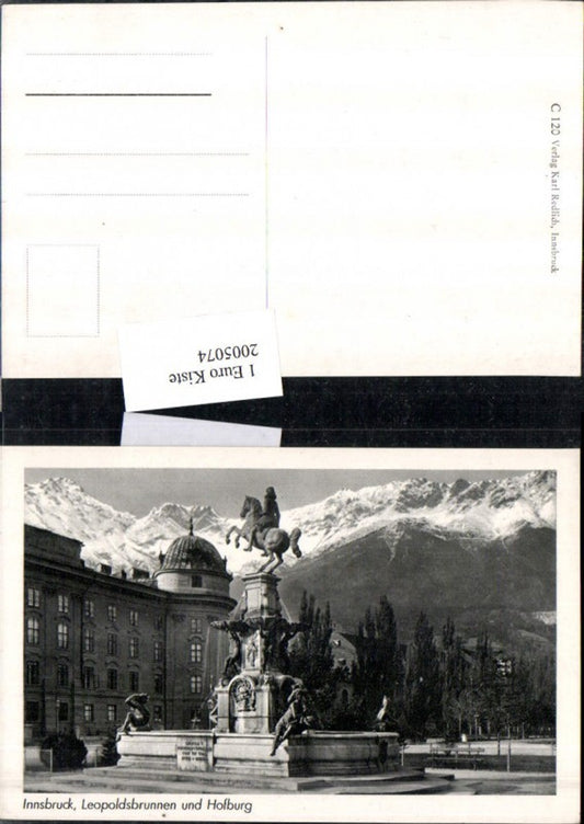 2005074,Innsbruck Leopoldsbrunnen Brunnen u. Hofburg