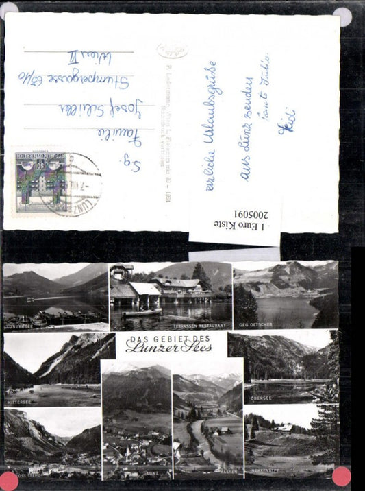 2005091,Lunzer See Totale Lunz Kasten Obersee Ötscher Schloss Seehof Restaurant Mehrbildkarte