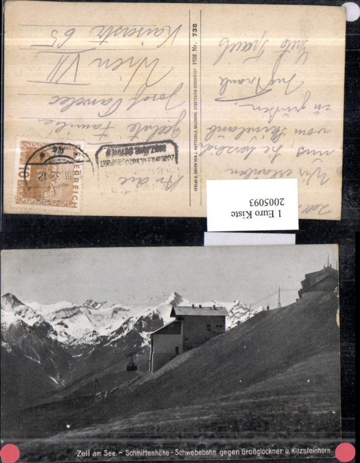 2005093,Zell am See Schmittenhöhe Schwebebahn Seilbahn geg. Großglockner u. Kitzsteinhorn