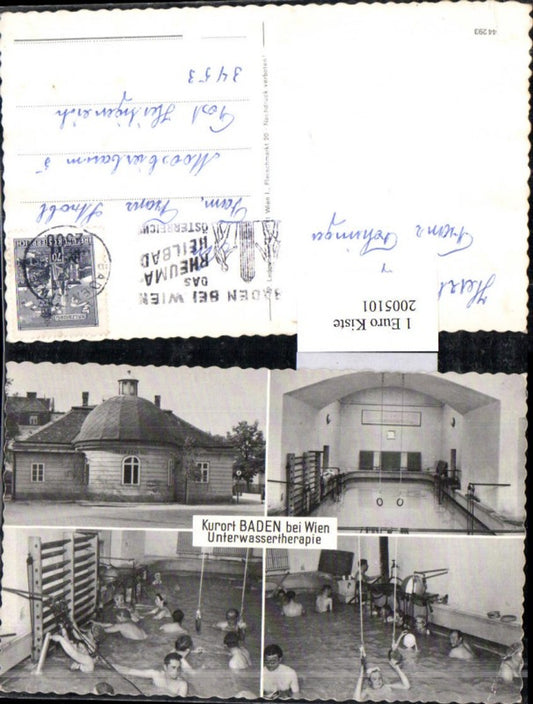 2005101,Baden b. Wien Unterwassertherapie Franzens Bad Mehrbildkarte