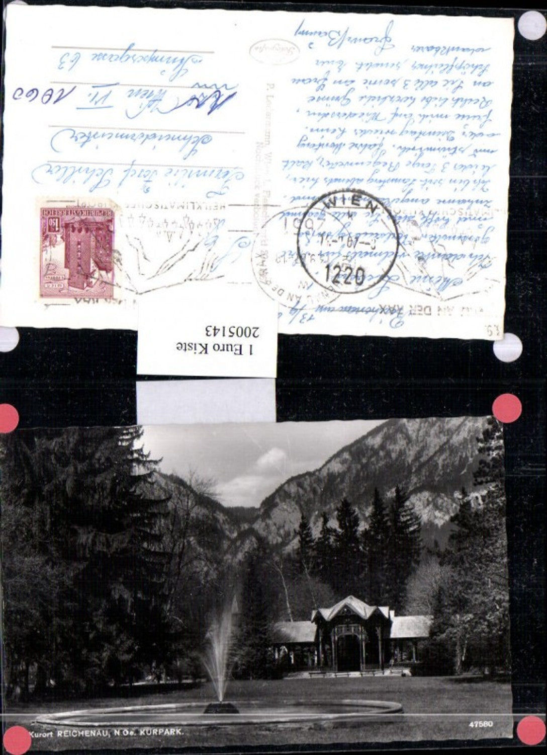 2005143,Reichenau an d. Rax Kurpark Springbrunnen