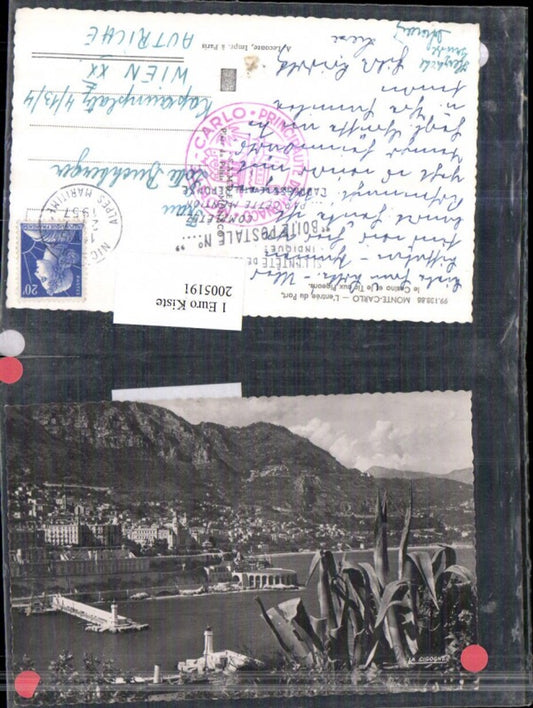 2005191,Monte-Carlo L'entree du Port le Casino et le Tir aux Pigeons Totale Hafen