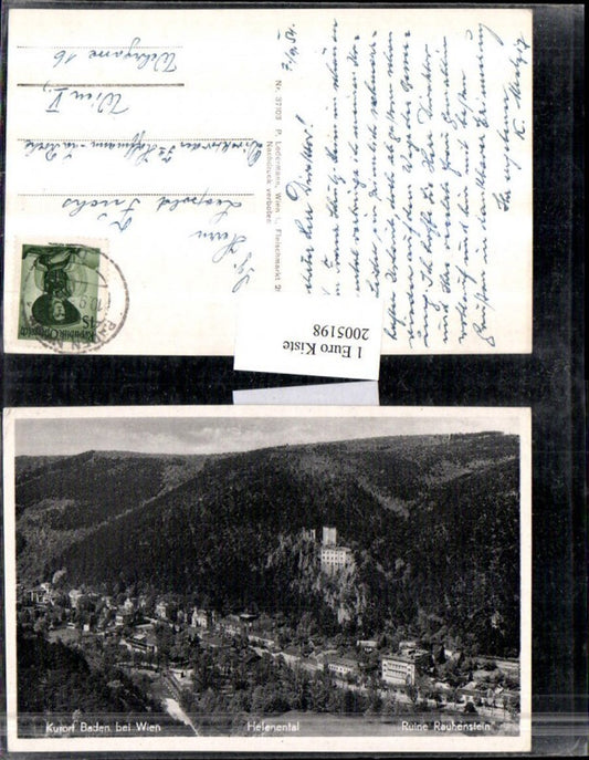 2005198,Baden b. Wien Helenental Totale m. Ruine Rauhenstein