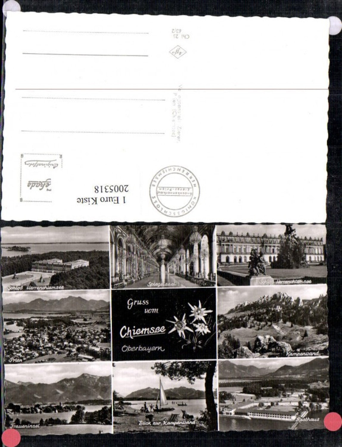 2005318,Chiemsee Prien Totale Rasthaus Fraueninsel Schloss Herrenchiemsee Mehrbildkarte