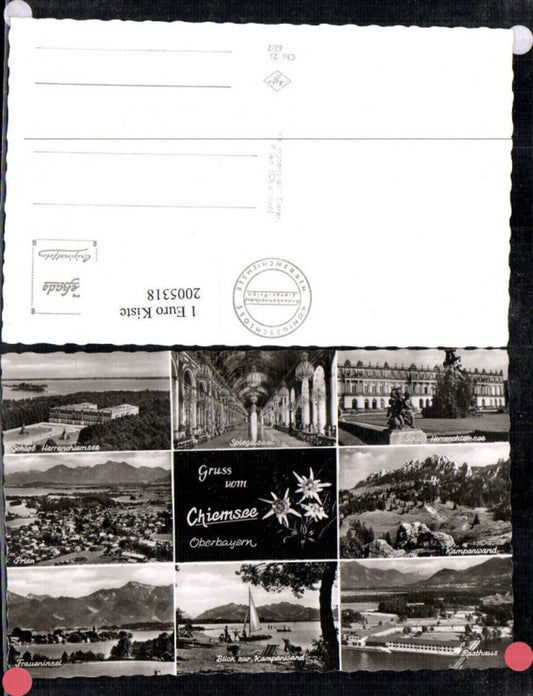 2005318,Chiemsee Prien Totale Rasthaus Fraueninsel Schloss Herrenchiemsee Mehrbildkarte