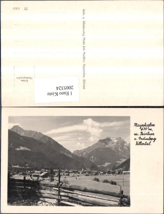 2005324,Mayrhofen im Zillertal Teilansicht m. Tristner u. Grünberg