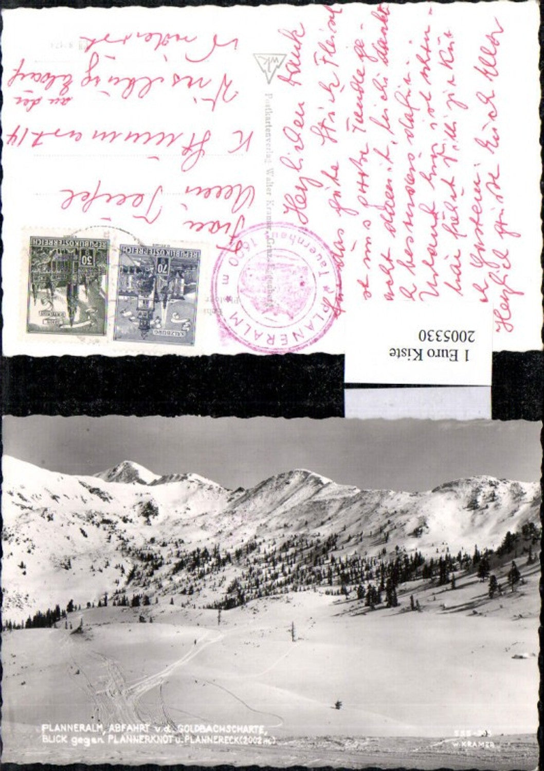 2005330,Planneralm Abfahrt von d. Goldbachscharte Blick geg. Plannerknot u. Plannereck Winterbild