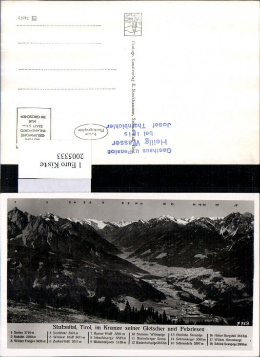 2005333,Stubaital Totale im Kranze seiner Gletscher u. Felsriesen Bergkulisse
