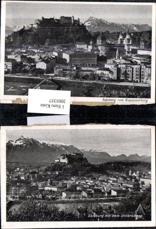 2005357,Vorder- und Rückseite Salzburg Totale m. d. Untersberg