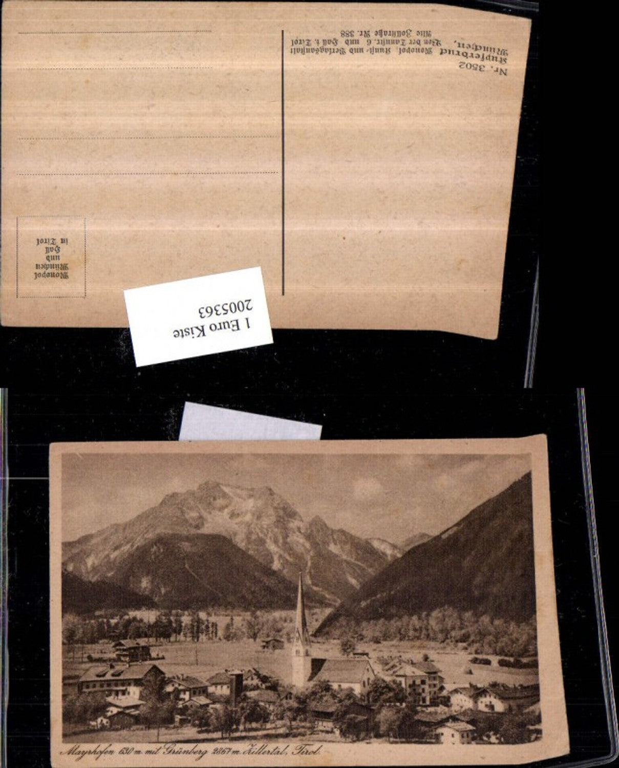 2005363,Mayrhofen Teilansicht m. Grünberg im Zillertal