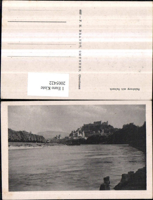 2005422,Salzburg Festung m. Salzach Partie