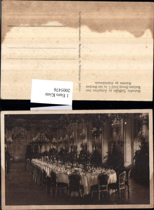 2005476,Schönbrunn Galerie Innenansicht Gedeckte Tafel