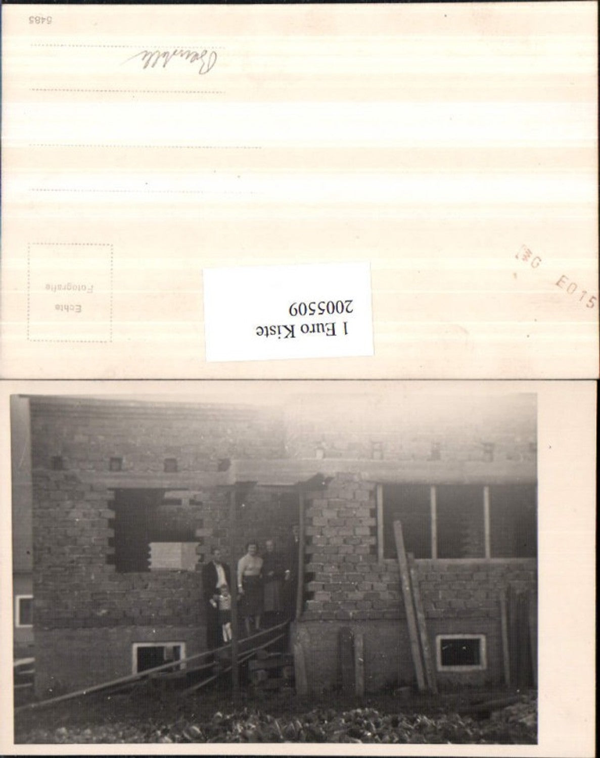 2005509,Foto AK Familie Baustelel Haus