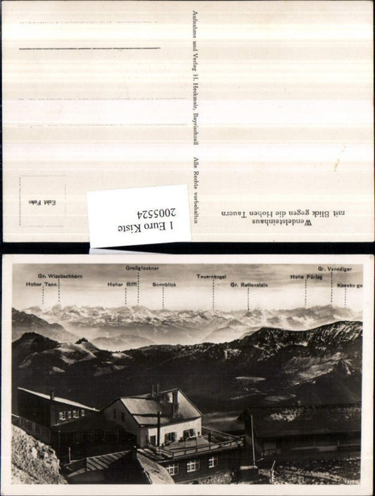 2005524,Wendelsteinhaus b. Bayrischzell m. Blick geg. d. Hohen Tauern Bergkulisse