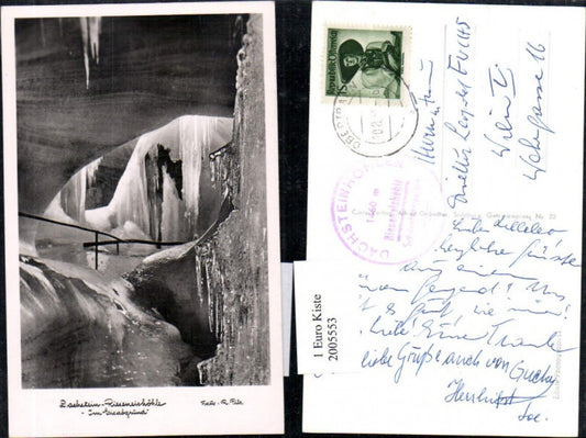 2005553,Dachstein Rieseneishöhle Im Eisabgrund Eiszapfen