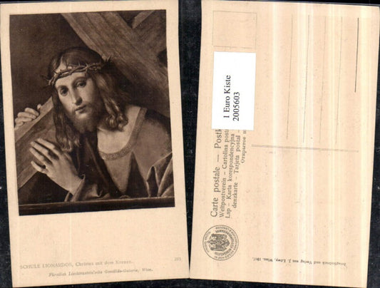 2005603,Künstler AK Schule Lionardos Christus m. d. Kreuze Gemälde in Wien