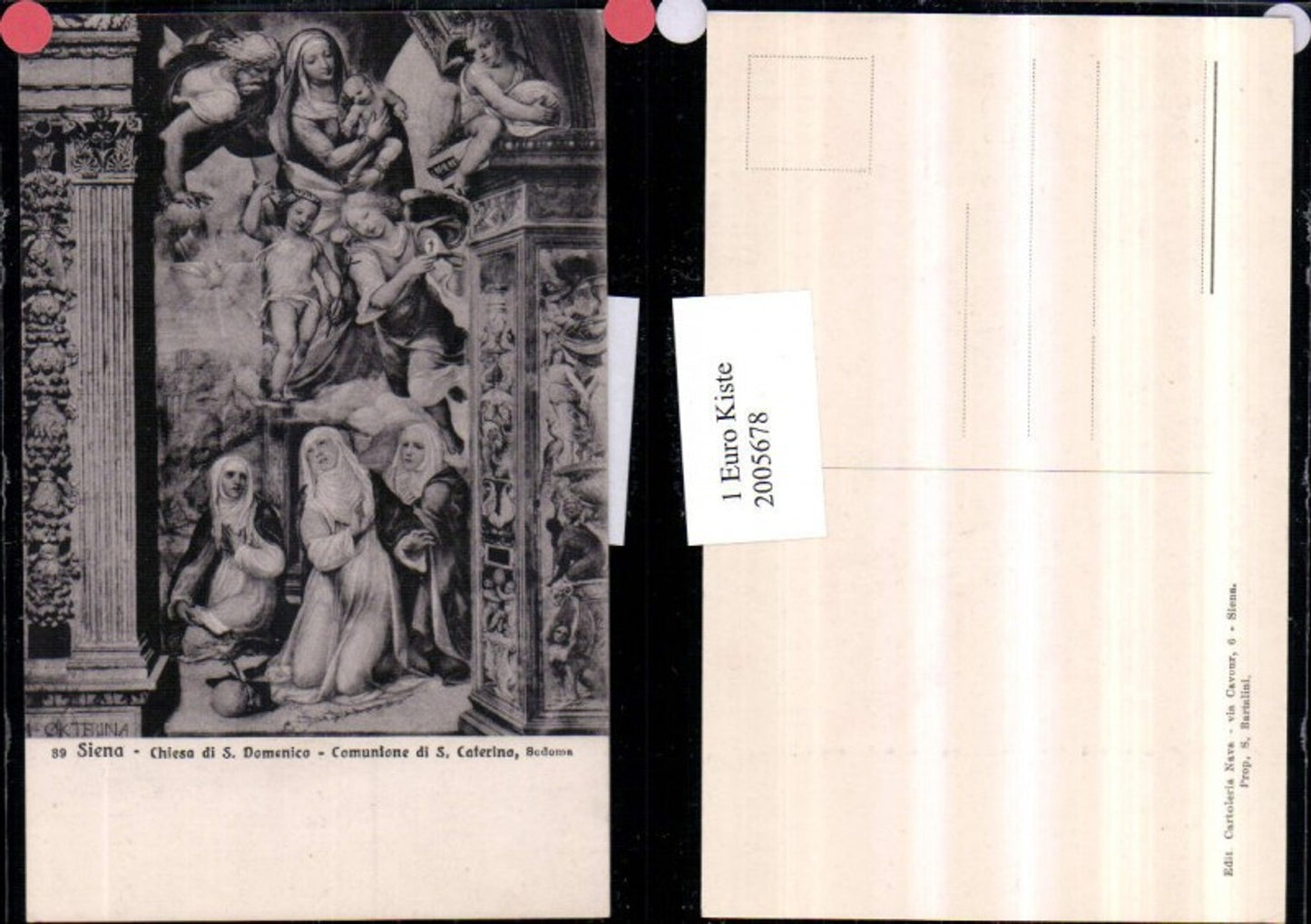 2005678,Siena Chiesa di San Domenico Comunione di San Caterina Gemälde Engel Frauen