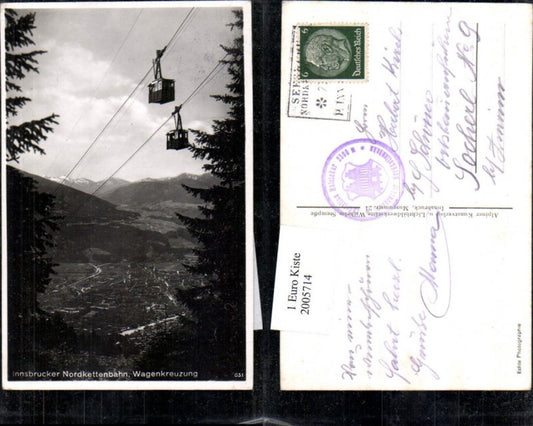 2005714,Innsbruck Totale Nordkettenbahn Seilbahn Gondel Wagenkreuzung