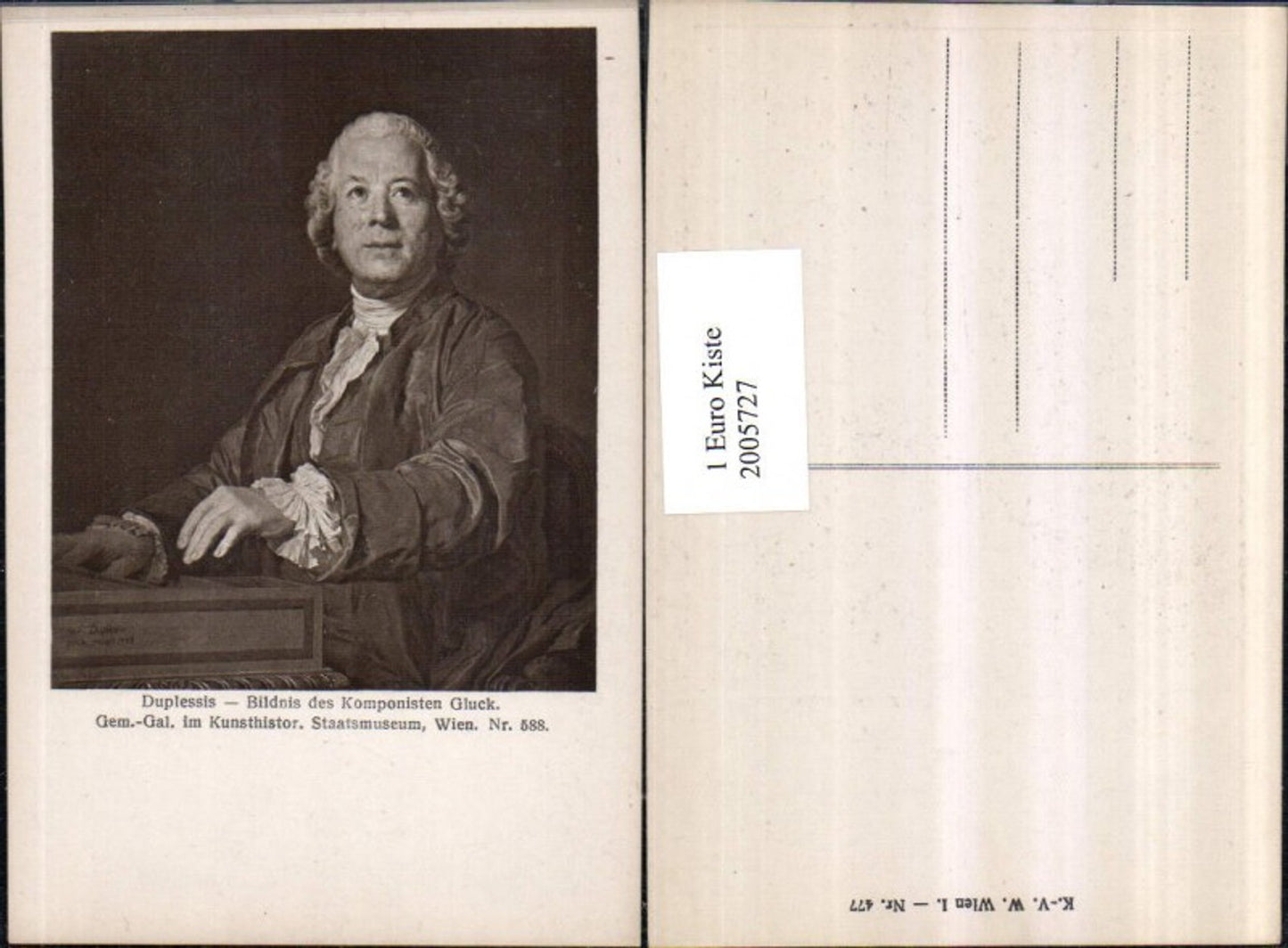 2005727,Künstler AK Duplessis Bildnis des Komponisten Gluck Portrait