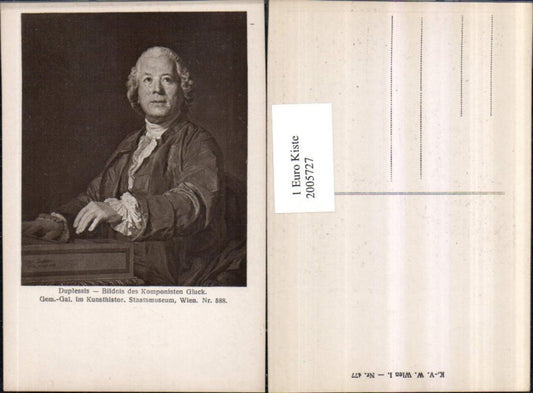 2005727,Künstler AK Duplessis Bildnis des Komponisten Gluck Portrait