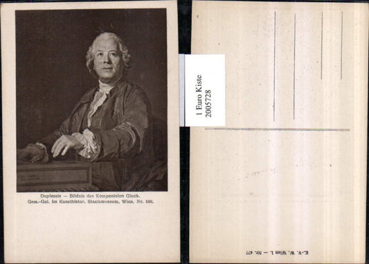 2005728,Künstler AK Duplessis Bildnis des Komponisten Gluck Portrait