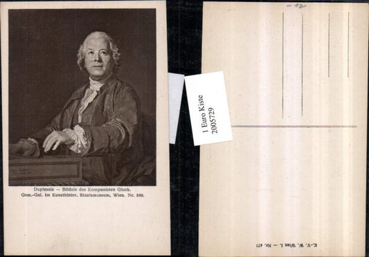 2005729,Künstler AK Duplessis Bildnis des Komponisten Gluck Portrait