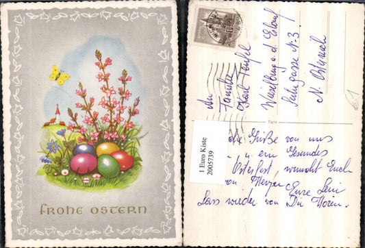 2005739,Ostern Ostereier Eier Blumen Leberblümchen Schmetterling