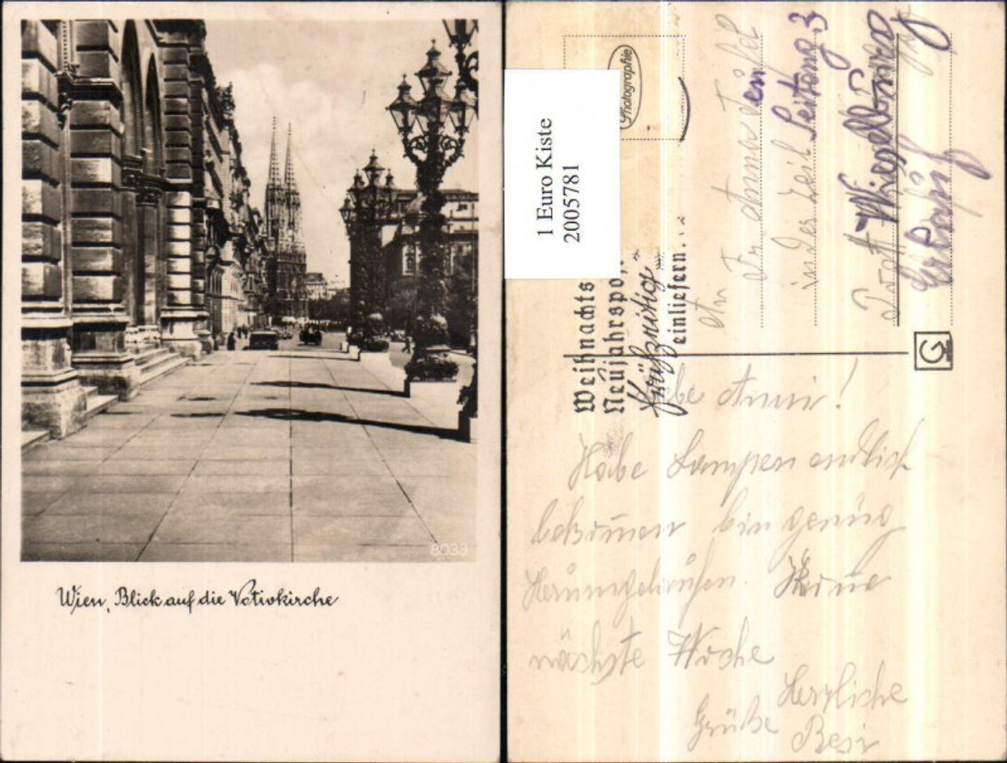 2005781,Wien Blick auf die Votivkirche Straßenansicht