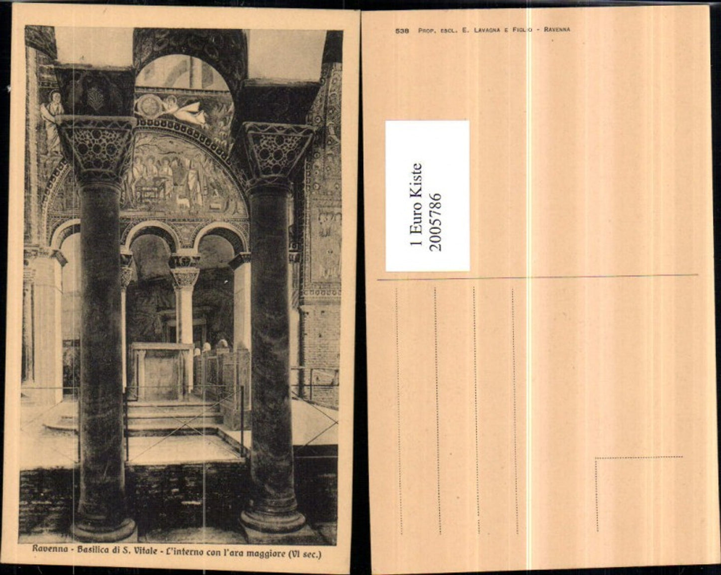 2005786,Ravenna Basilica die San Vitale L'interno con l'ara maggiore Kirche