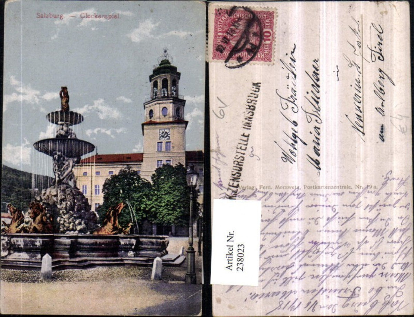 238023,Salzburg Glockenspiel Rathausturm Brunnen