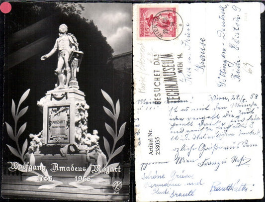 238035,Salzburg Wolfgang Amadeus Mozart Denkmal