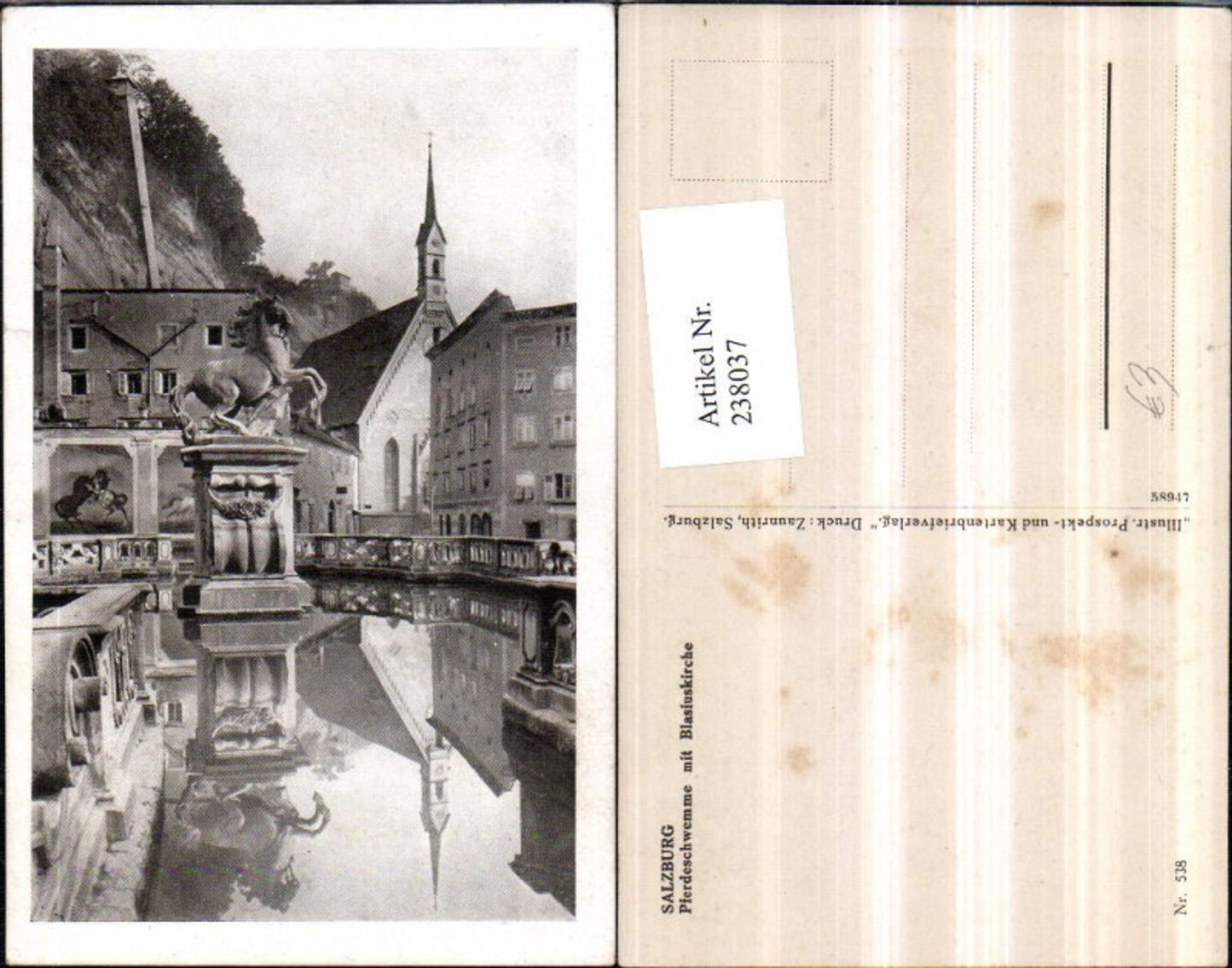 238037,Salzburg Pferdeschwemme m. Blasiuskirche