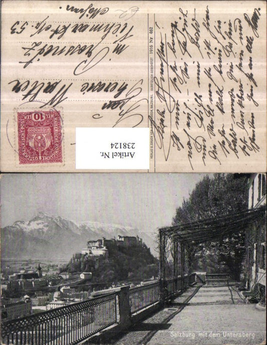 238124,Salzburg Teilansicht Festung m. d. Untersberg